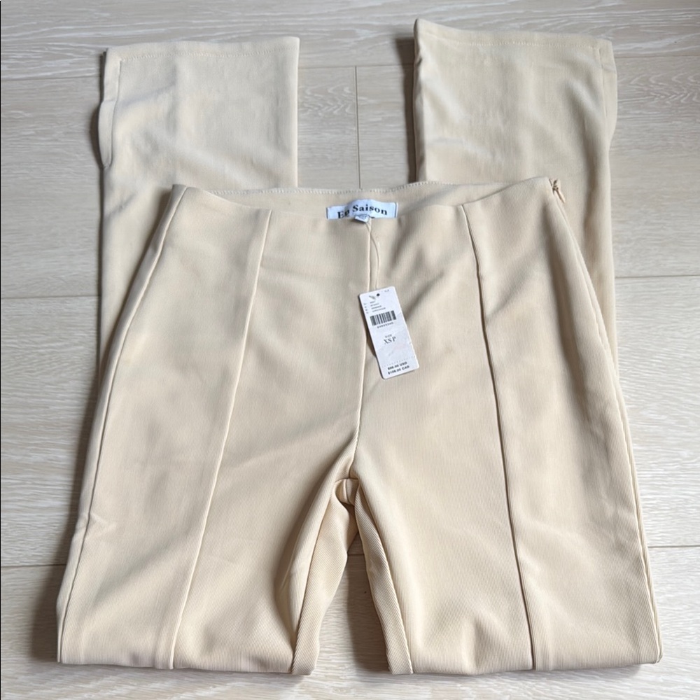 En Saison Anthropologie Cream Tailored Pants - Picture 2 of 9